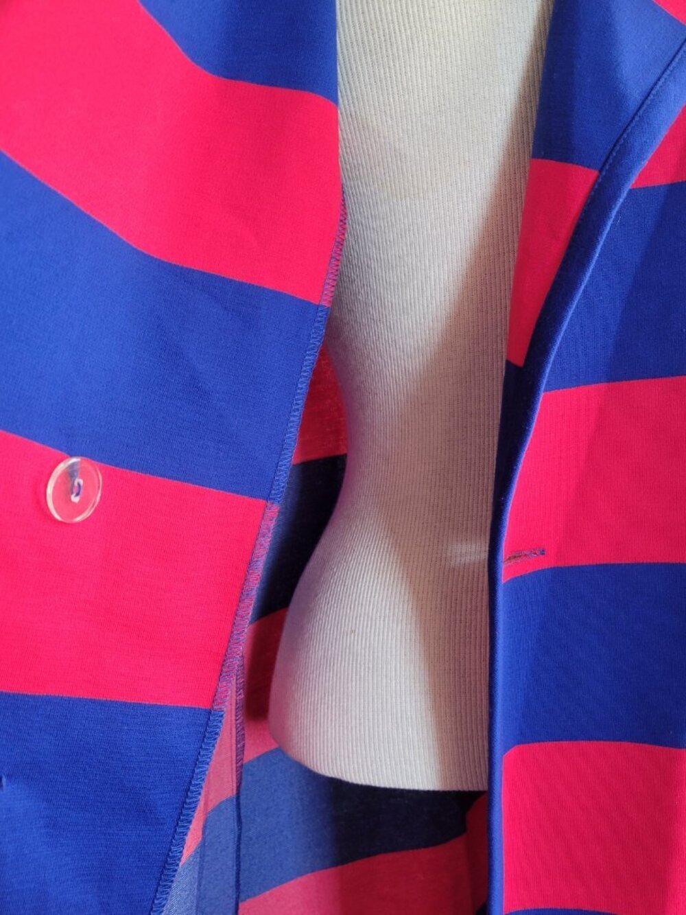 New York & Company Red & Blue Striped Blazer Dress - Picture 12 of 16